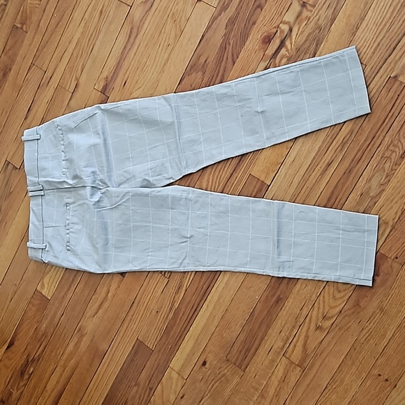 H&M SKINNY DRESS PANTS WOMEN'S SIZE 8 BEIGHE PLAID GREAT SHAPE STRETCHY WAIST - Picture 5 of 8